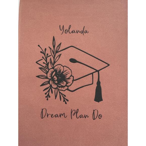 Floral Graduation Cap Journal Customizable Name - Picture 3 of 10